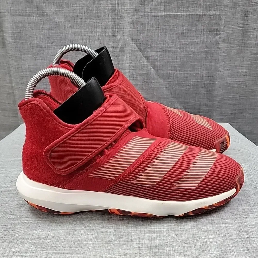 Adidas Red Harden EUC B/E 3 EF3602 Strap Mid Top Basketball Shoes SZ 7